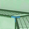 Drivhus med hyller stål 227x223 cm