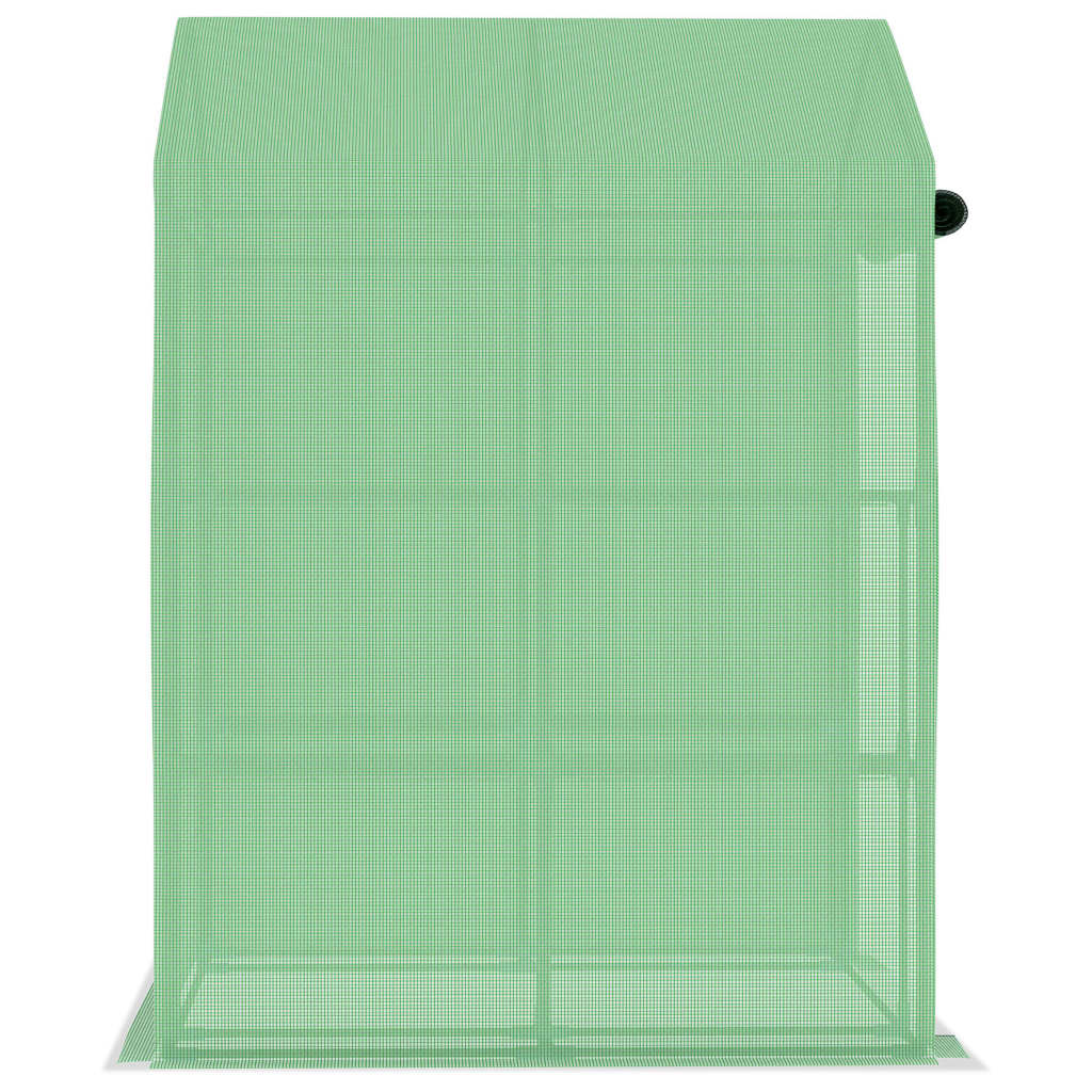 Drivhus med hyller stål 143x143x195 cm