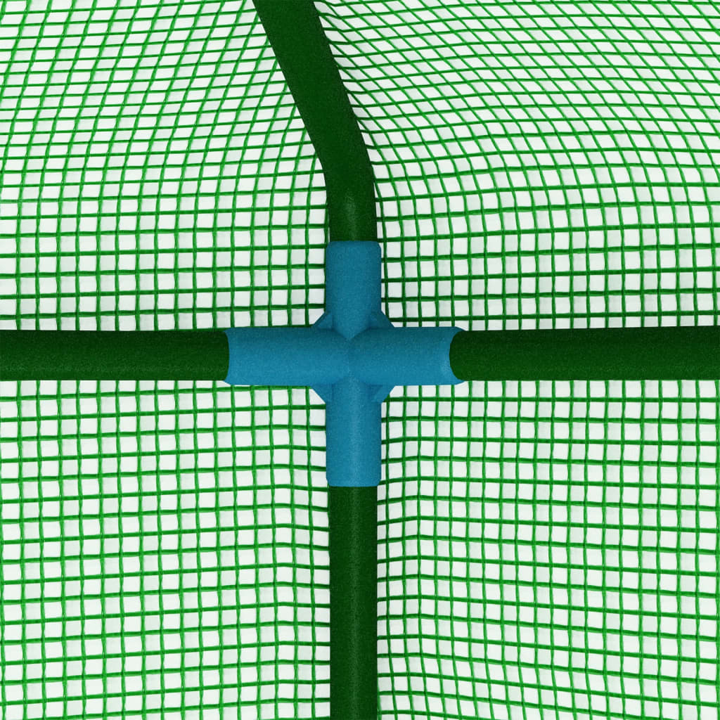 Drivhus med hyller stål 143x143x195 cm