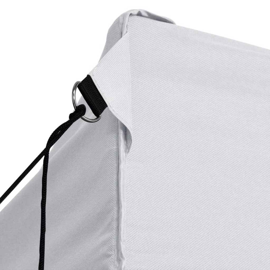 Sammenleggbart festtelt 4 sidevegger 280x410x315 cm stål hvit