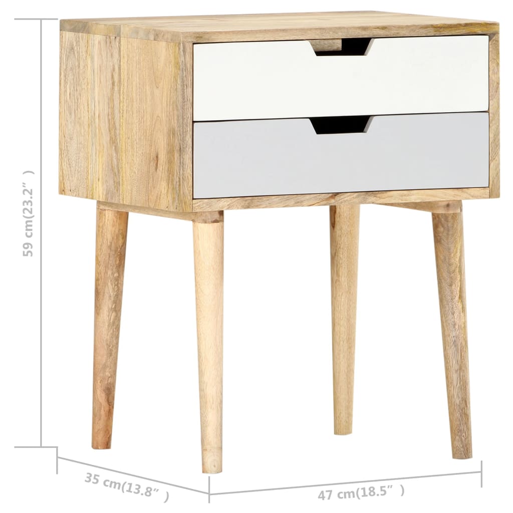 Nattbord 47x35x59 cm heltre mango