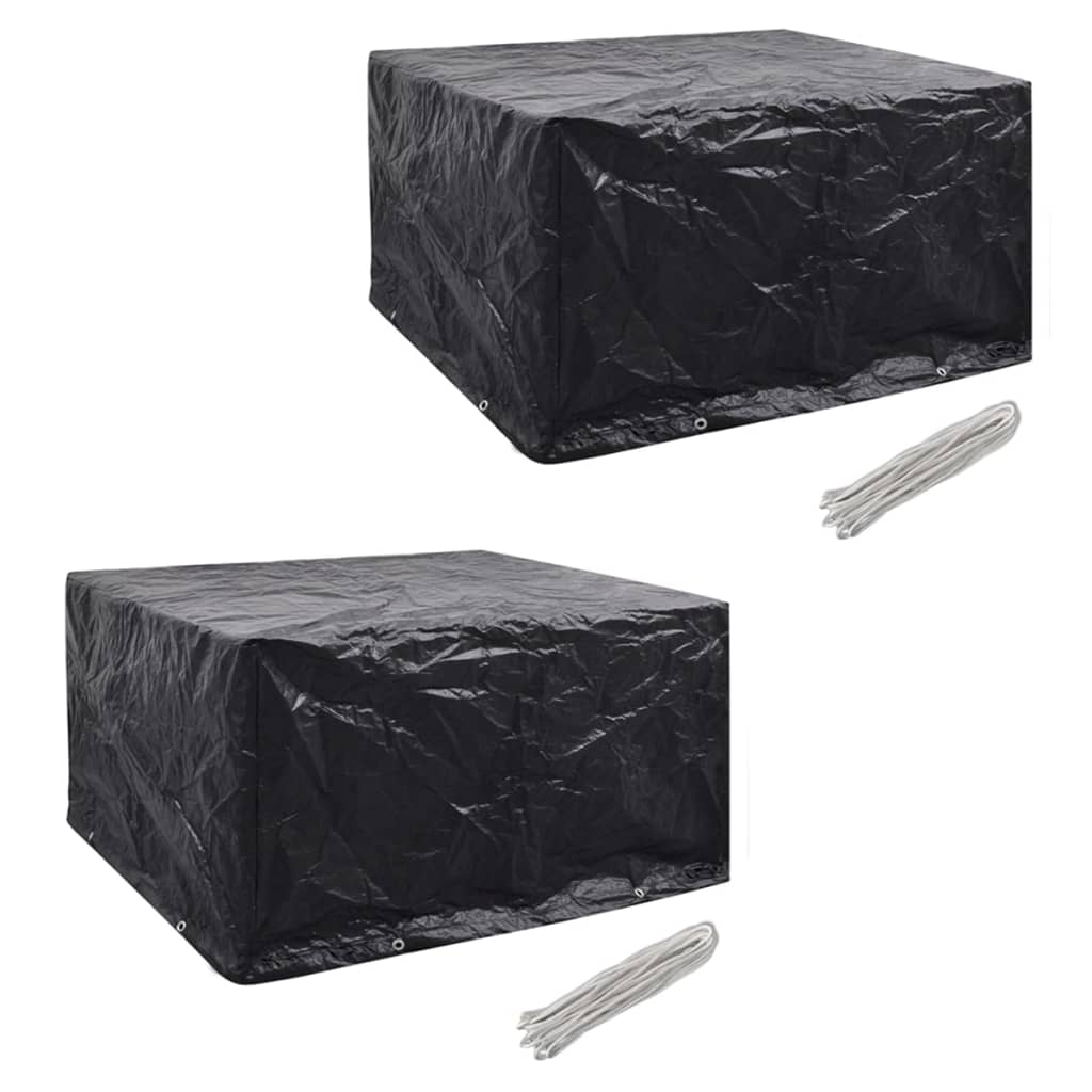 Hagemøbeltrekk 2stk 6 personer polyrotting 8 maljer 172x113cm