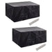 Hagemøbeltrekk 2 stk 6 personer polyrotting 10 maljer 240x140cm