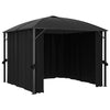 Paviljong med gardiner 300x300x265 m antrasitt