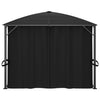 Paviljong med gardiner 400x300x265 m antrasitt