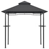 Paviljong til grilling 240x150x255 cm antrasitt stål