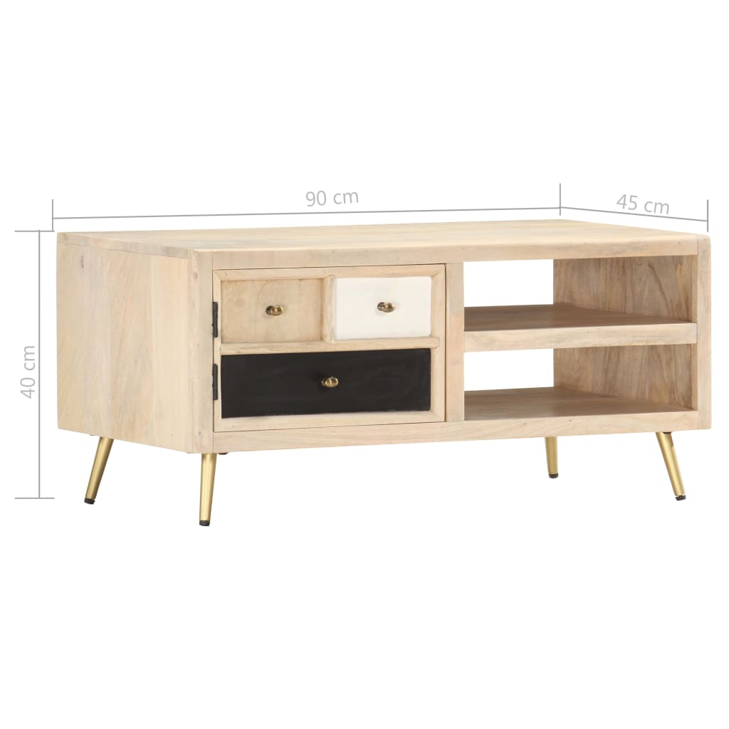Salongbord 90x45x40 cm heltre mango