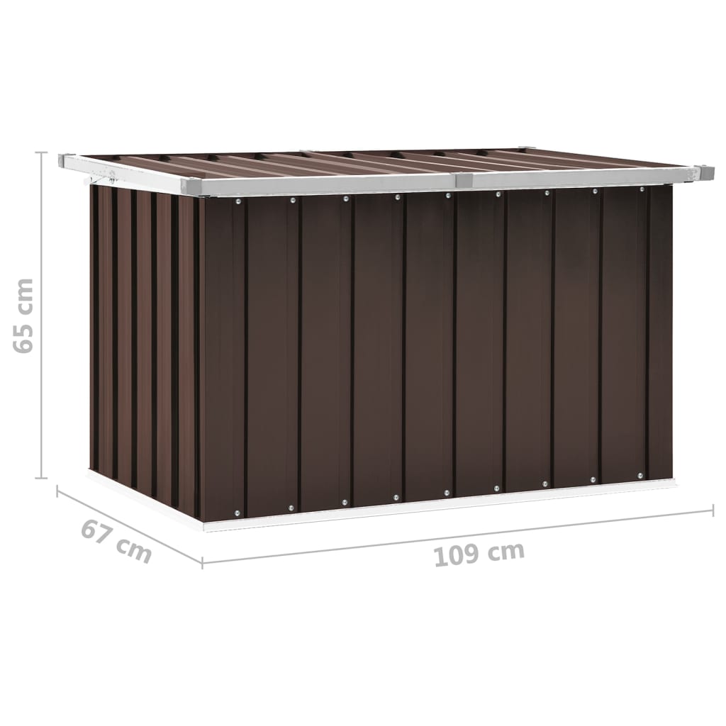 Oppbevaringsboks for hagen brun 109x67x65 cm