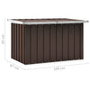 Oppbevaringsboks for hagen brun 109x67x65 cm