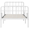 Sengeramme med spilebase hvit metall 90x200 cm