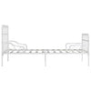 Sengeramme med spilebase hvit metall 90x200 cm