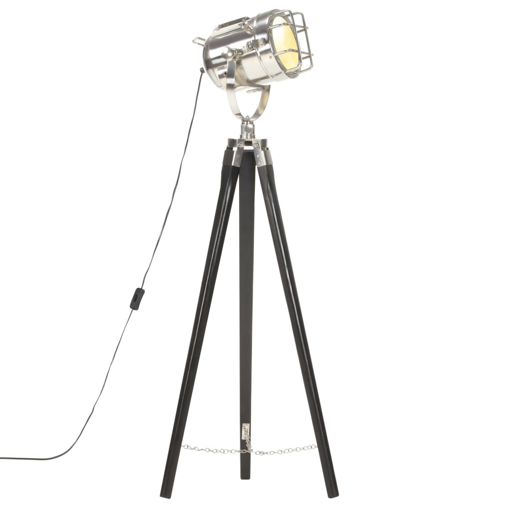 Gulvlampe med stativ heltre mango 97 cm svart
