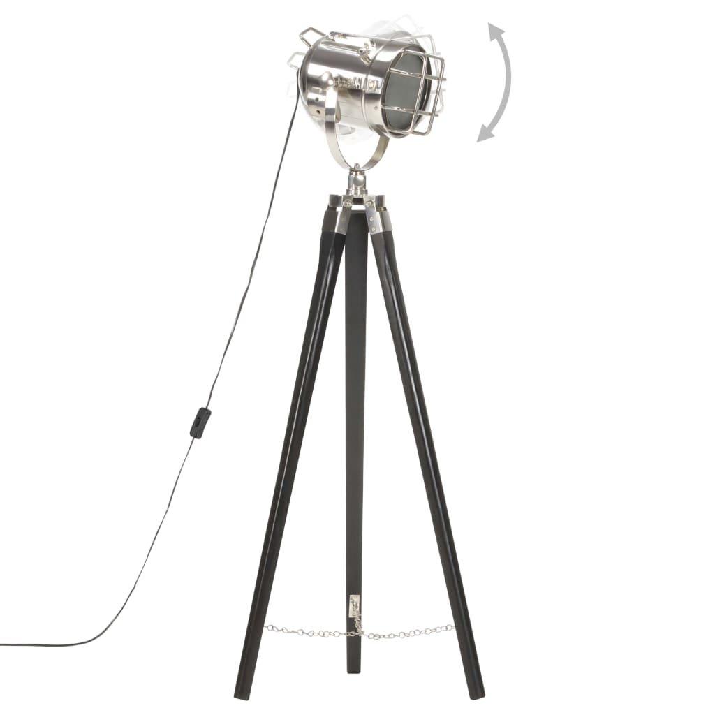 Gulvlampe med stativ heltre mango 97 cm svart