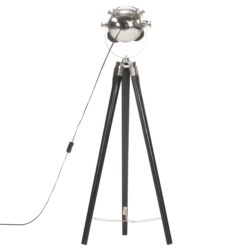 Gulvlampe med stativ heltre mango 97 cm svart