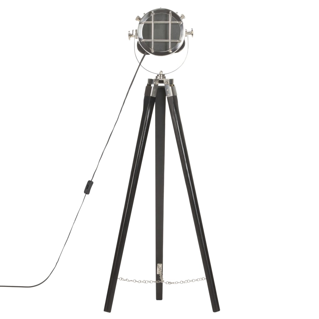 Gulvlampe med stativ heltre mango 97 cm svart