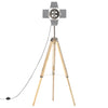 Gulvlampe med stativ heltre mango 140 cm