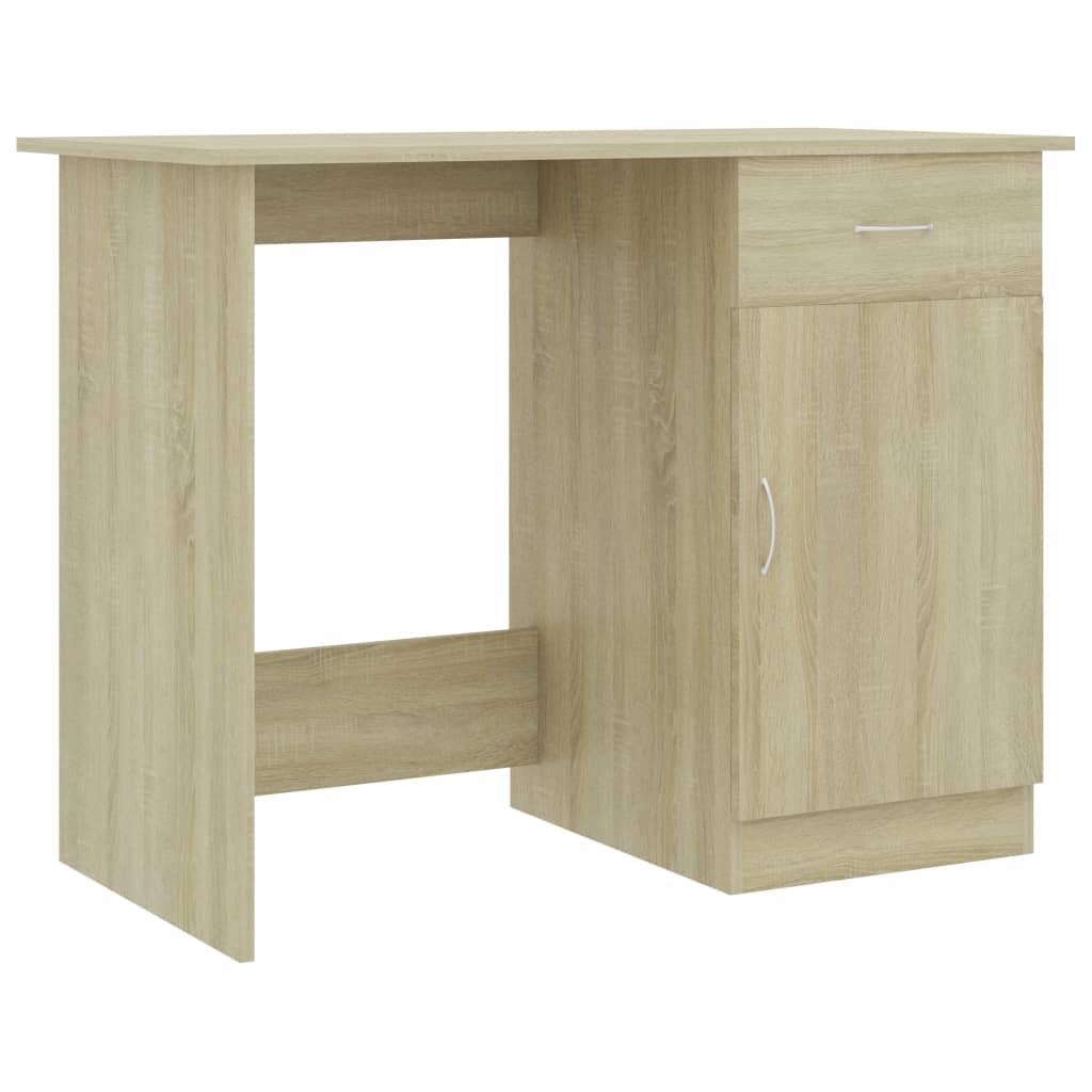 Skrivebord sonoma eik 100x50x76 cm konstruert tre