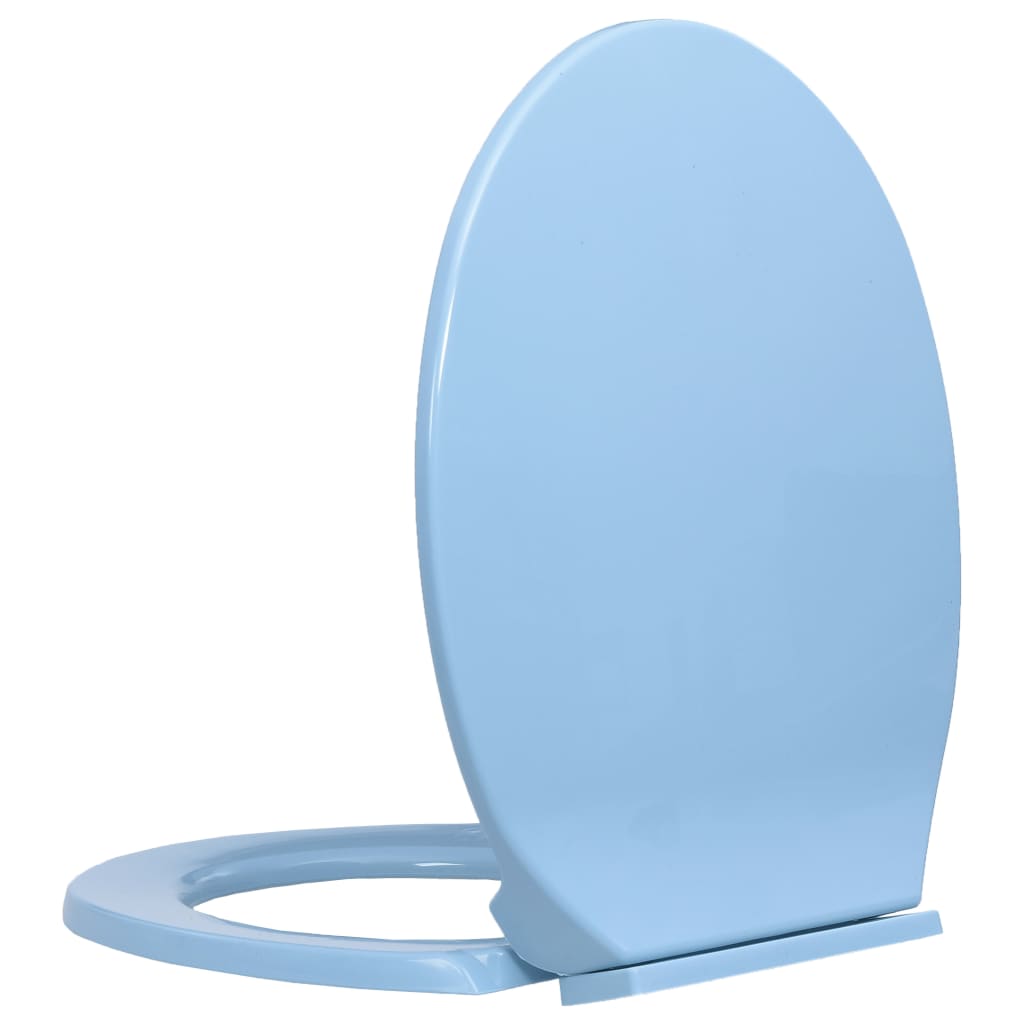 Toalettsete myktlukkende blå oval