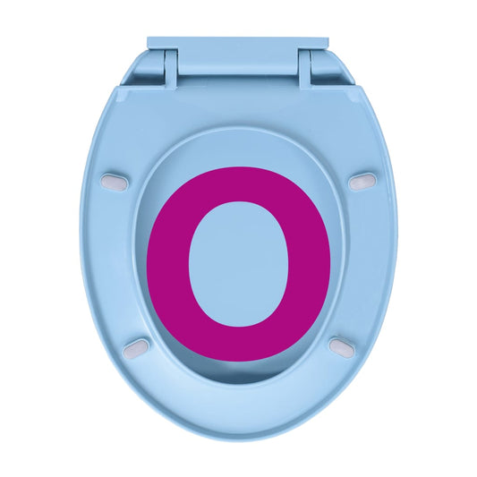 Toalettsete myktlukkende blå oval