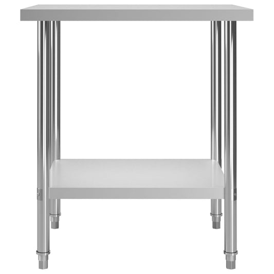 Arbeidsbord for kjøkken 80x60x85 cm rustfritt stål
