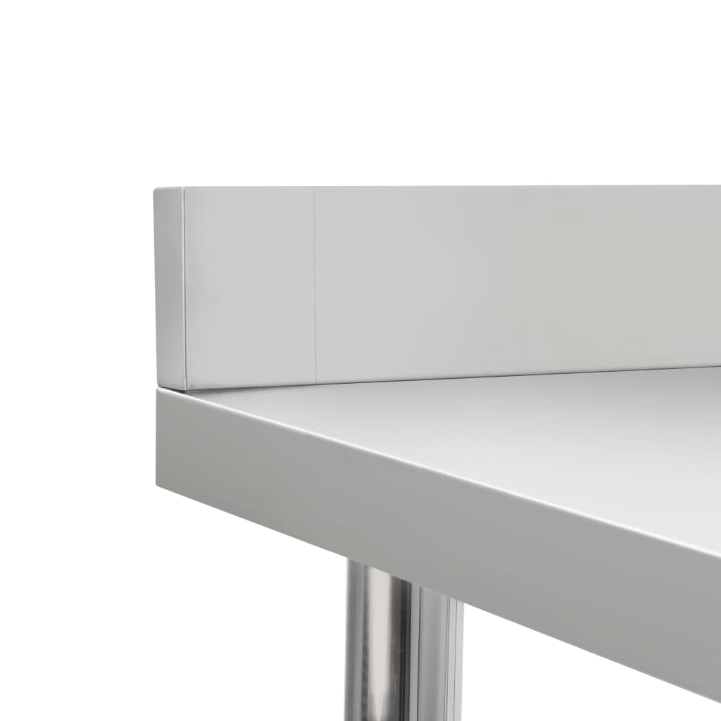 Arbeidsbord for kjøkken med bakplater 80x60x93 rustfritt stål