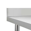 Arbeidsbord for kjøkken med bakplater 80x60x93 rustfritt stål