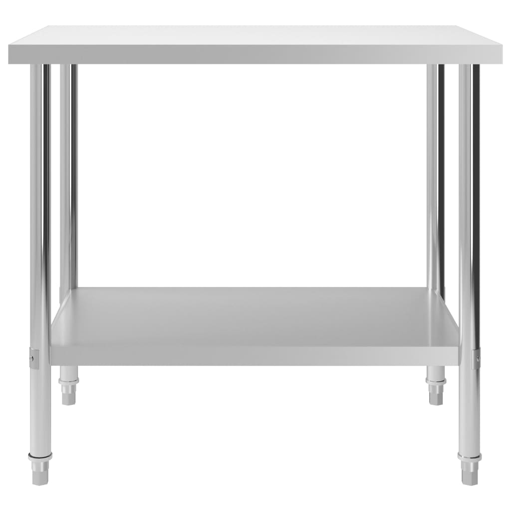 Arbeidsbord for kjøkken 100x60x85 cm rustfritt stål