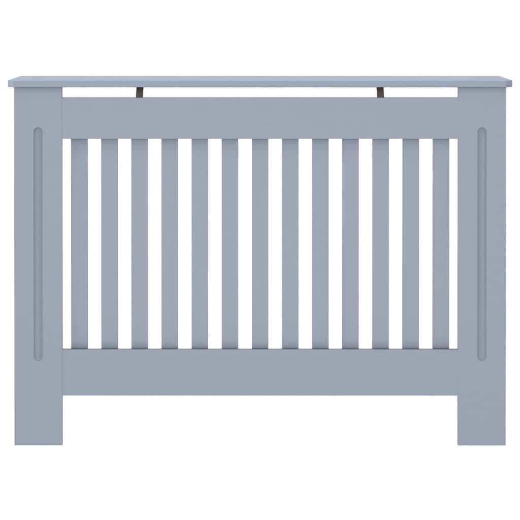 Radiatordeksel grå 112x19x81,5 cm konstruert tre
