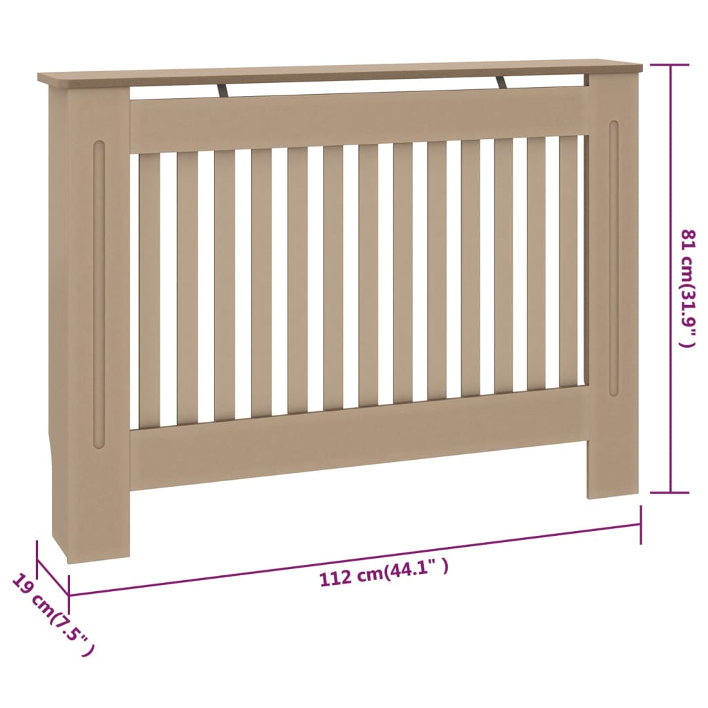 Radiatordeksel 112x19x81,5 cm konstruert tre