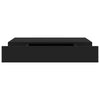 Vegghylle med skuff svart 48x25x8 cm
