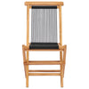 Klappstoler 2 stk heltre teak og tau