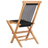 Klappstoler 2 stk heltre teak og tau