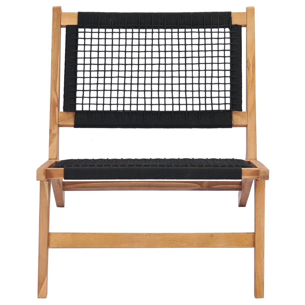 Solseng med fotstøtte heltre teak tre og tau