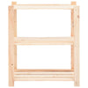 Lagringshyller 3 etasjer 10stk 80x38x90cm heltre furu 150kg