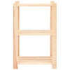 Lagringshyller 3 etasjer 2 stk 60x38x90cm heltre furu 150kg