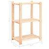 Lagringshyller 3 etasjer 3 stk 60x38x90cm heltre furu 150kg