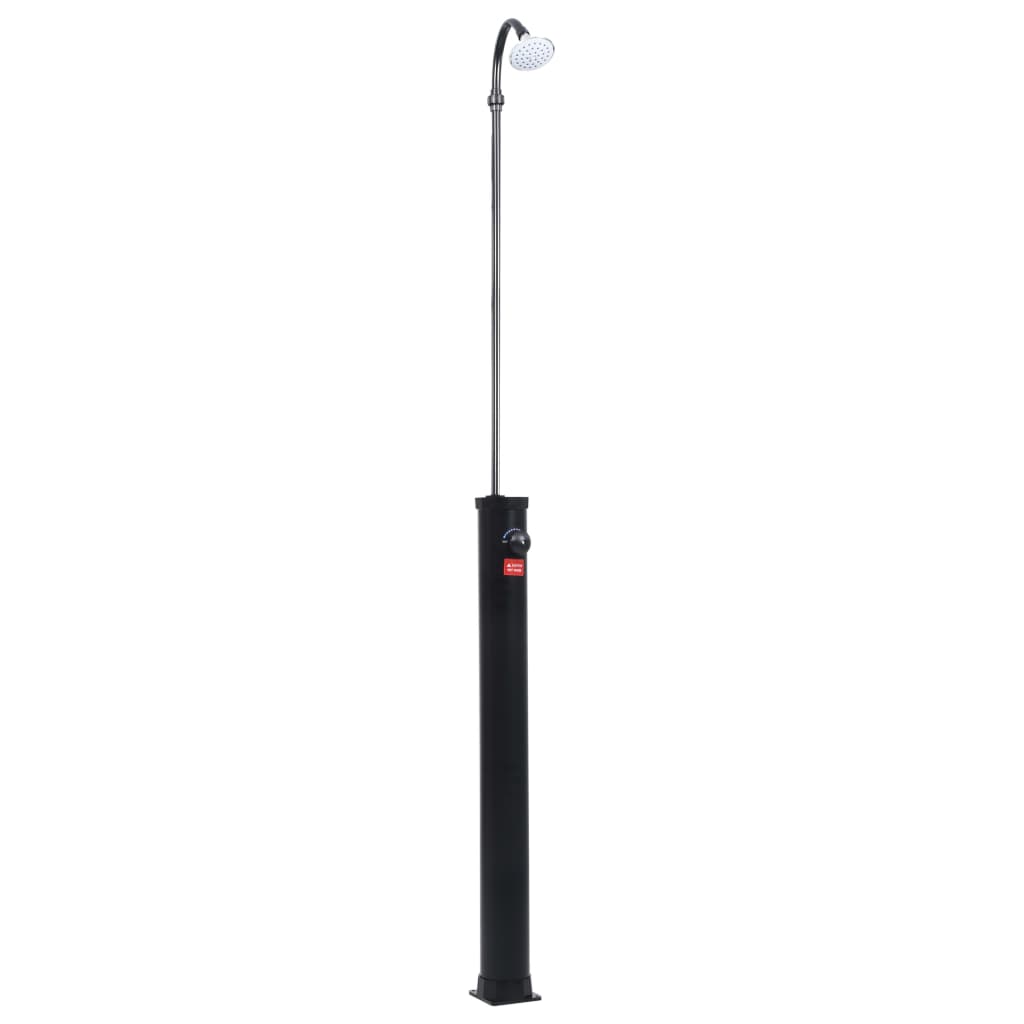 Soloppvarmet hagedusj svart 215 cm 8 L