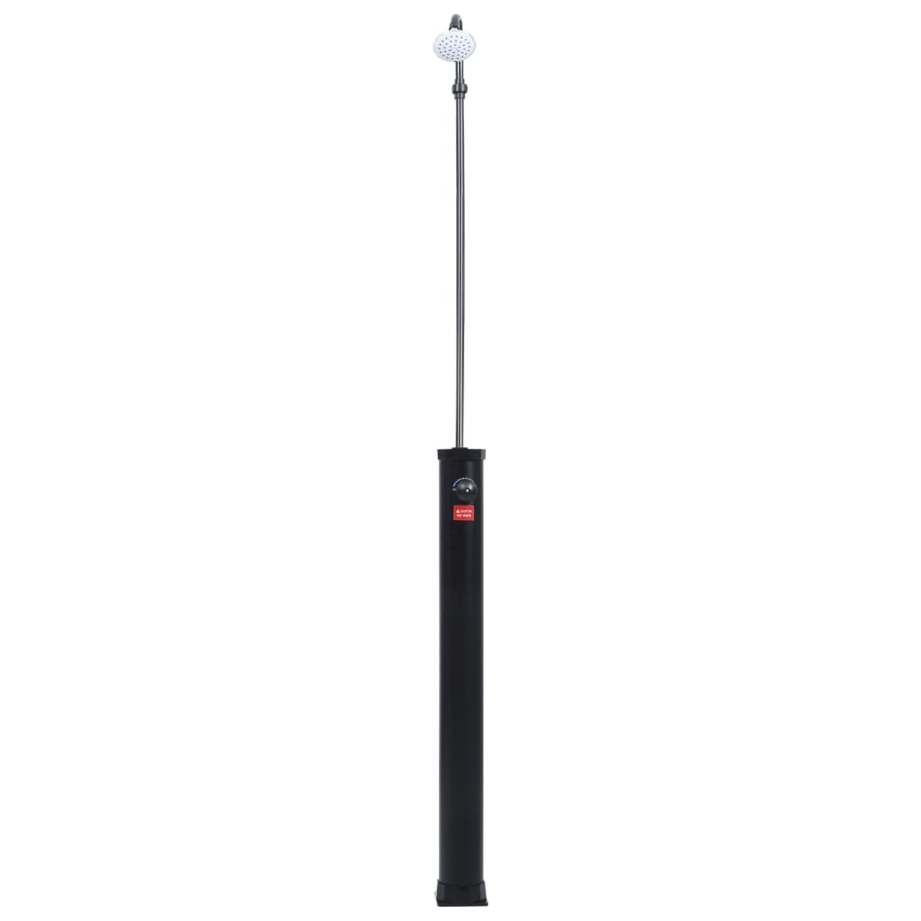Soloppvarmet hagedusj svart 215 cm 8 L