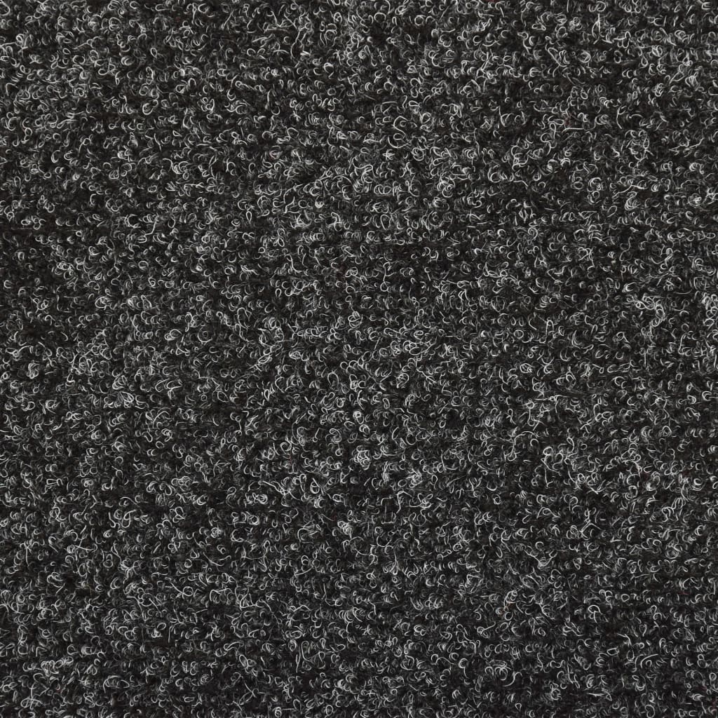 Trappematter selvklebende 15 stk 65x21x4 cm mørkegrå rektangulær kant