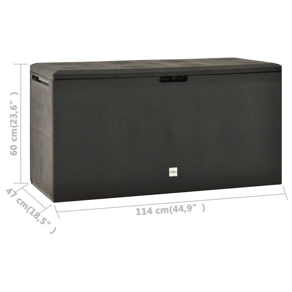 Putekasse antrasitt 114x47x60 cm