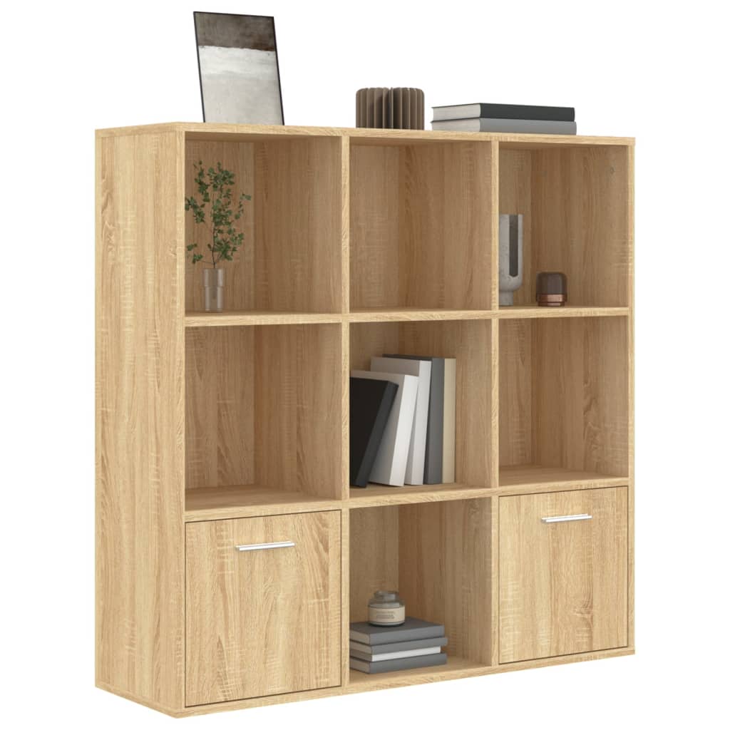 Bokhylle sonoma eik 98x30x98 cm konstruert tre