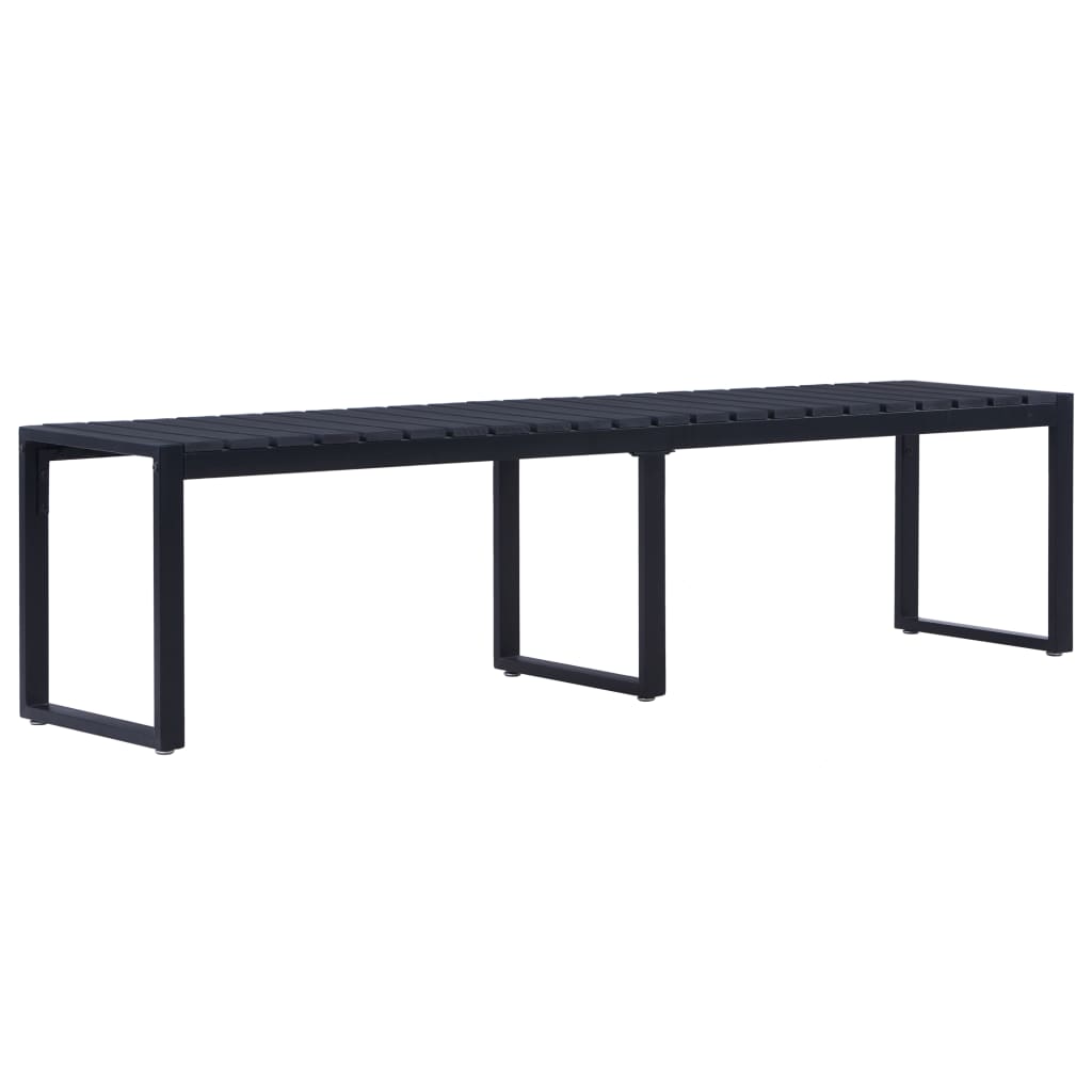 Hagebenk 180 cm PS-brett svart