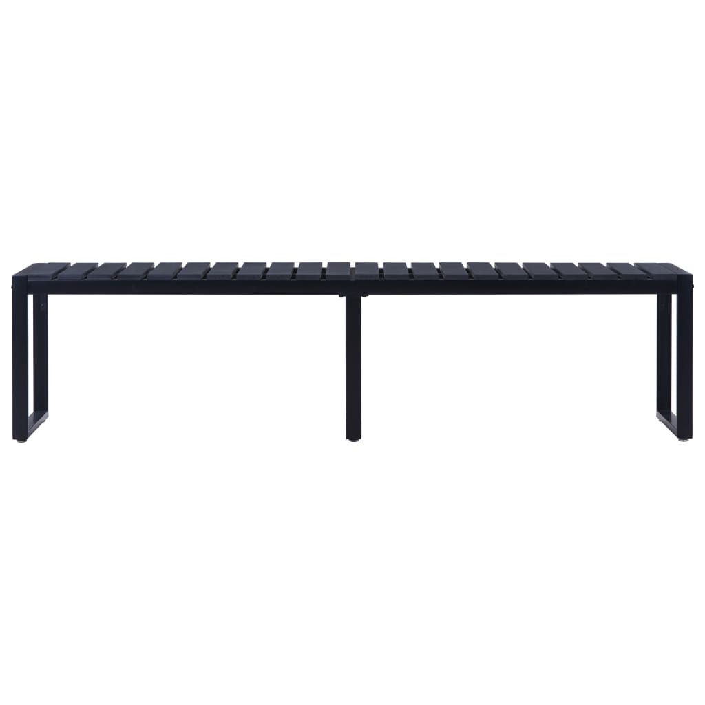 Hagebenk 180 cm PS-brett svart