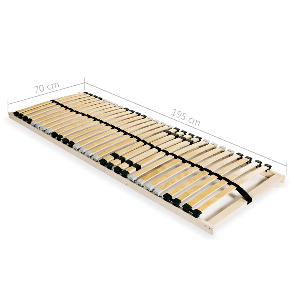 Spilebaser 2 stk med 28 lameller 7 soner 70x200 cm