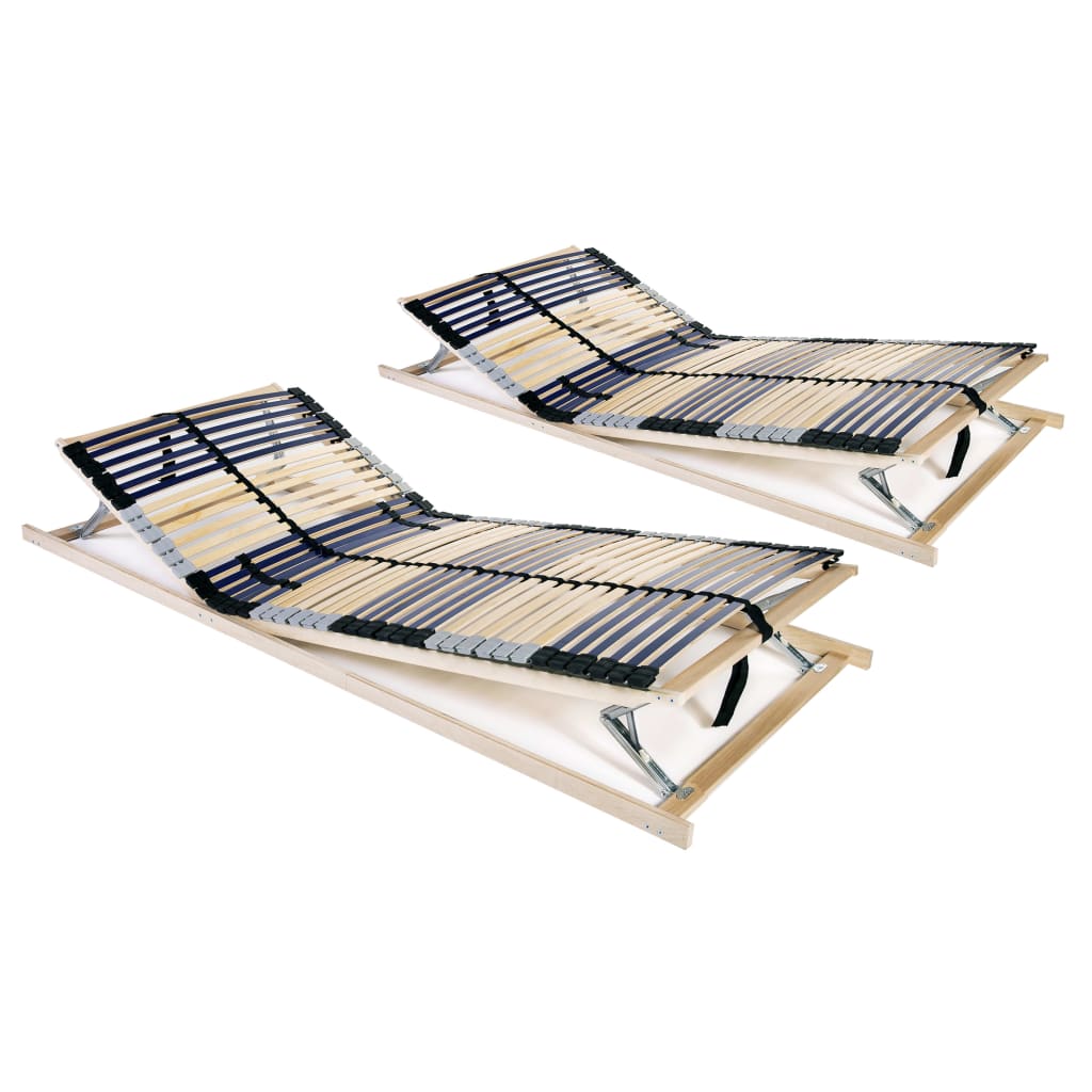 Spilebaser 2 stk med 42 lameller 7 soner 80x200 cm