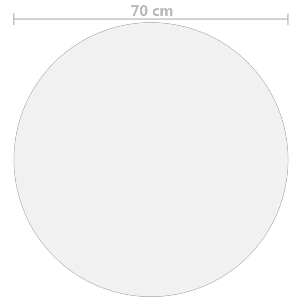 Bordbeskytter matt Ø 70 cm 1,6 mm PVC