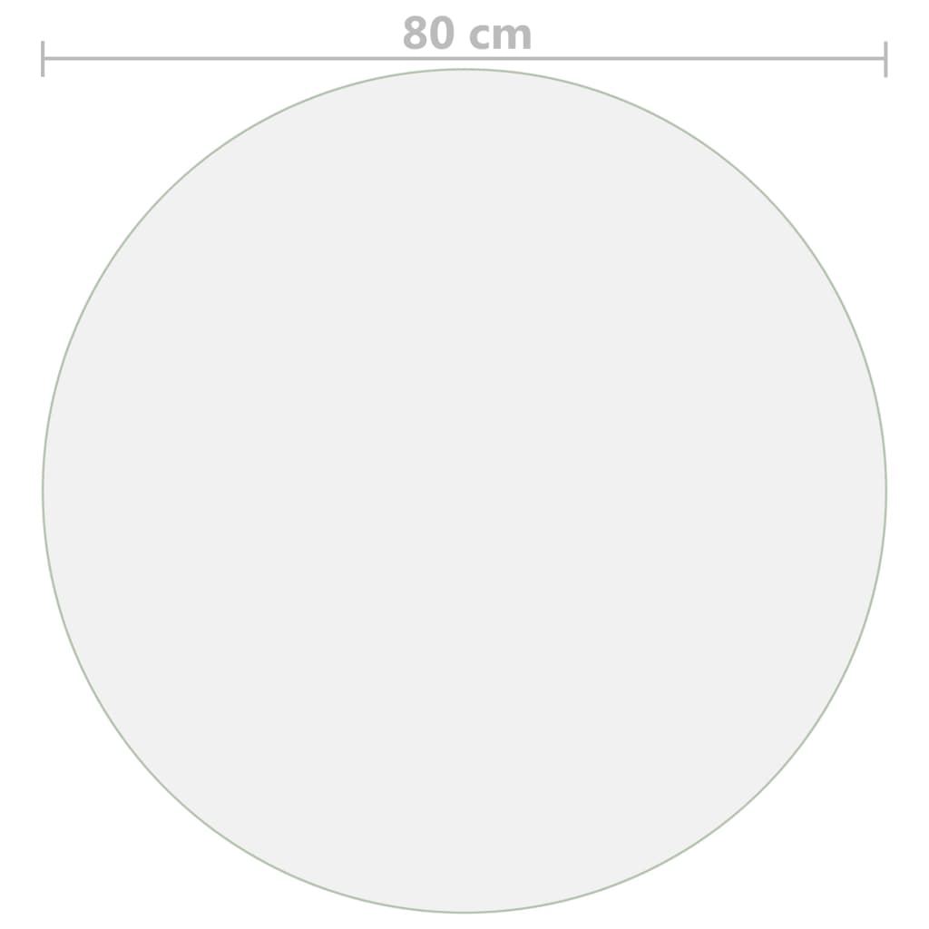 Bordbeskytter matt Ø 80 cm 1,6 mm PVC