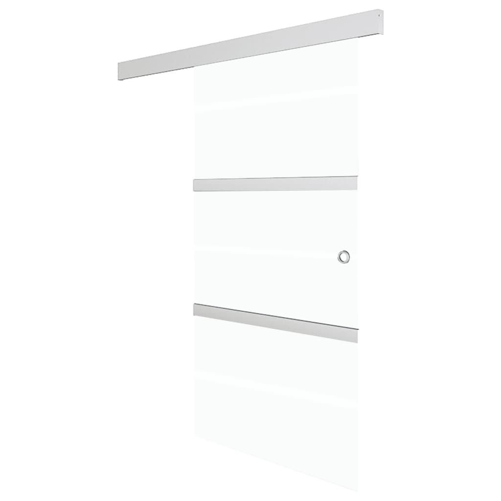 Skyvedør med myke dørstopper ESG-glass og aluminium 90x205 cm