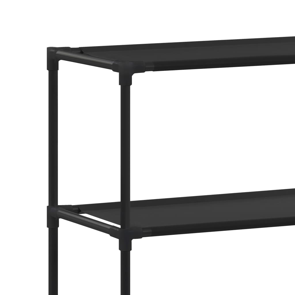 Oppbevaringsstativ med 3 hyller til toalett svart 53x28x169 cm