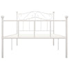 Sengeramme hvit metall 100x200 cm